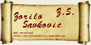 Zorilo Savković vizit kartica